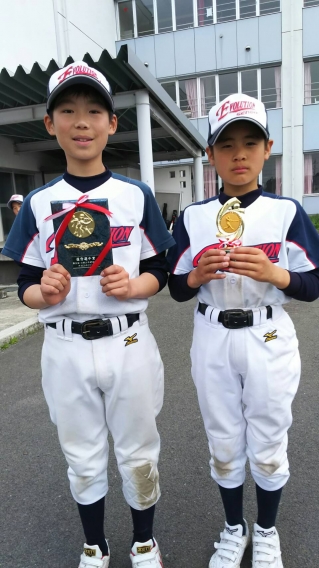 七郷少年野球クラブ招待試合　優秀選手賞/敢闘賞